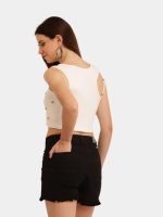 Asymmetrical Vintage Inspired Floral Top - Image 2