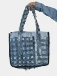 Weave Belt Upcycled Denim Bag
