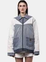 Reworked Dual-Tone Denim Patchwork Jacket - Image 6