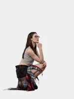 Reworked Levi’s & Flannel Patchwork Boho Skirt - Image 4