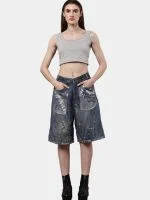 Reworked Levi’s Silver Foil Jorts - Image 13