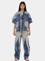 Crazy Unisex 1 of 1 Printed Upcycled Denim Set - Image 5