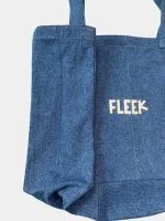 Denim “FLEEK” Embroidered Tote Bag - Image 3