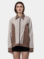 Reworked Carhartt Canvas Jacket – Multi-Color Patchwork Workwear Jacket with Convertible Collar - Image 13