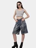 Reworked Levi’s Silver Foil Jorts - Image 7