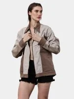 Reworked Carhartt Canvas Jacket – Multi-Color Patchwork Workwear Jacket with Convertible Collar - Image 7