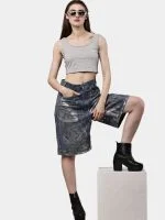 Reworked Levi’s Silver Foil Jorts - Image 5