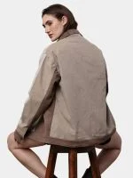 Reworked Carhartt Canvas Jacket – Multi-Color Patchwork Workwear Jacket with Convertible Collar - Image 3