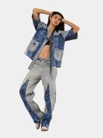 Crazy Unisex 1 of 1 Printed Upcycled Denim Set