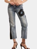 The Zipper Panel – Embroidered Bootleg Denim - Image 15