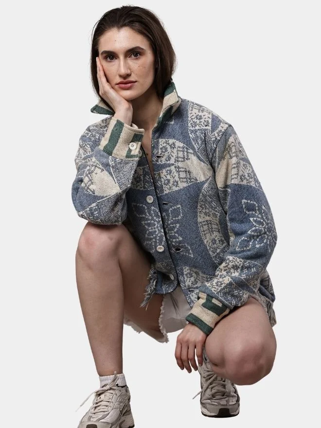 133 Tapestry Blanket Reworked Jacket - Image 1