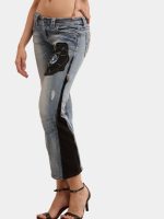 The Zipper Panel – Embroidered Bootleg Denim - Image 14