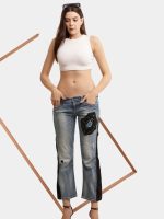 The Zipper Panel – Embroidered Bootleg Denim - Image 10