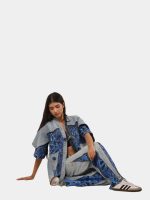 Crazy Unisex 1 of 1 Printed Upcycled Denim Set - Image 2