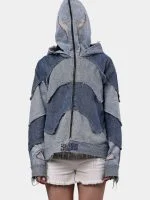 Reworked Double Hood Denim Jacket - Image 19