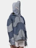 Reworked Double Hood Denim Jacket - Image 18