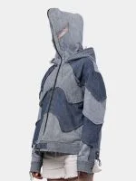 Reworked Double Hood Denim Jacket - Image 17