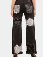 Bandana Panel Reworked Levi’s Jeans & Sleeveless Knit Panel Top Co-Ord Set - Image 6