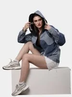 Reworked Double Hood Denim Jacket