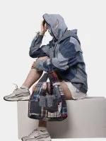 Reworked Double Hood Denim Jacket - Image 10