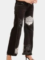 Bandana Panel Reworked Levi’s Jeans & Sleeveless Knit Panel Top Co-Ord Set - Image 4