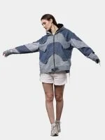 Reworked Double Hood Denim Jacket - Image 8