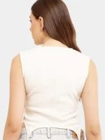 Reworked Bandana Panel Wrangler Jeans & Cut-Out Sleeveless Knit Top - Image 2