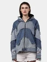 Reworked Double Hood Denim Jacket - Image 4