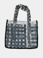 Weave Belt Upcycled Denim Bag