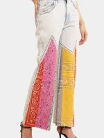 Reworked Bandana Panel Wrangler Jeans & Cut-Out Sleeveless Knit Top - Image 10