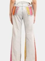 Reworked Bandana Panel Wrangler Jeans & Cut-Out Sleeveless Knit Top - Image 5