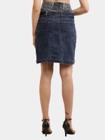 Two-Tone Reworked Denim Skirt – Upcycled Patchwork - Image 3