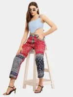 Punk Bandana Levi’s Jeans & Reworked Polo Corset Set - Image 2