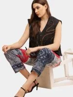 Vintage Zipper Reworked Denim Vest Coat - Image 2