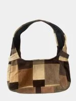 Corduroy Patchwork Hobo Bag - Image 2