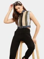 Multicolour Reworked Denim Jacket Top - Image 7