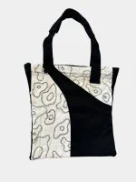 Amoeba Hand-Threaded Vintage Denim Tote Bag
