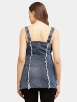 Reworked Wrangler Denim Micro Mini Dress - Image 7