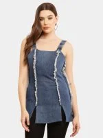 Reworked Wrangler Denim Micro Mini Dress - Image 3