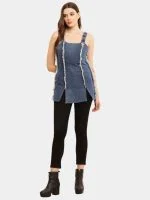 Reworked Wrangler Denim Micro Mini Dress - Image 5