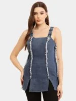 Reworked Wrangler Denim Micro Mini Dress - Image 12