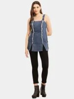 Reworked Wrangler Denim Micro Mini Dress - Image 8