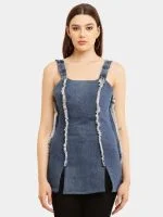 Reworked Wrangler Denim Micro Mini Dress - Image 10