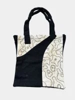 Amoeba Hand-Threaded Vintage Denim Tote Bag - Image 2