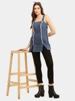 Reworked Wrangler Denim Micro Mini Dress - Image 2