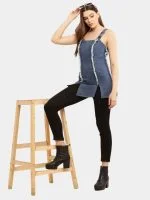 Reworked Wrangler Denim Micro Mini Dress