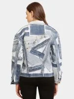 Deconstructed Appliqué Denim Jacket - Image 3