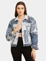 Deconstructed Appliqué Denim Jacket - Image 2