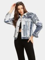 Deconstructed Appliqué Denim Jacket - Image 9