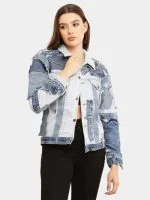 Deconstructed Appliqué Denim Jacket - Image 4